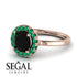 1ct Round Black Diamond Engagement Ring - Natalia No. 23 image 10