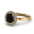 1ct Round Black Diamond Engagement Ring - Natalia No. 7