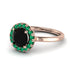1ct Round Black Diamond Engagement Ring - Natalia No. 23 image 1