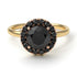Two Tones 1ct Round Black Diamond Engagement Ring - Natalia No. 79