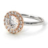 Two Tones 1ct Round Diamond Engagement Ring - Natalia No. 78