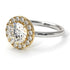 Two Tones 1ct Round Diamond Engagement Ring - Natalia No. 77