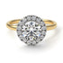 Two Tones 1ct Round Diamond Engagement Ring - Natalia No. 77