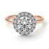 Two Tones 1ct Round Diamond Engagement Ring - Natalia No. 78