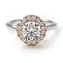 Two Tones 1ct Round Diamond Engagement Ring - Natalia No. 78