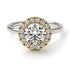 Two Tones 1ct Round Diamond Engagement Ring - Natalia No. 77