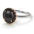 Two Tones 1ct Round Black Diamond Engagement Ring - Natalia No. 81
