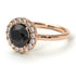 1ct Round Black Diamond Engagement Ring - Natalia No. 8 image 1