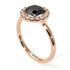 1ct Round Black Diamond Engagement Ring - Natalia No. 8