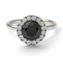 1ct Round Black Diamond Engagement Ring - Natalia No. 9 image 2
