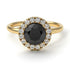 1ct Round Black Diamond Engagement Ring - Natalia No. 7 image 2