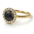 1ct Round Black Diamond Engagement Ring - Natalia No. 7