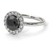 1ct Round Black Diamond Engagement Ring - Natalia No. 9