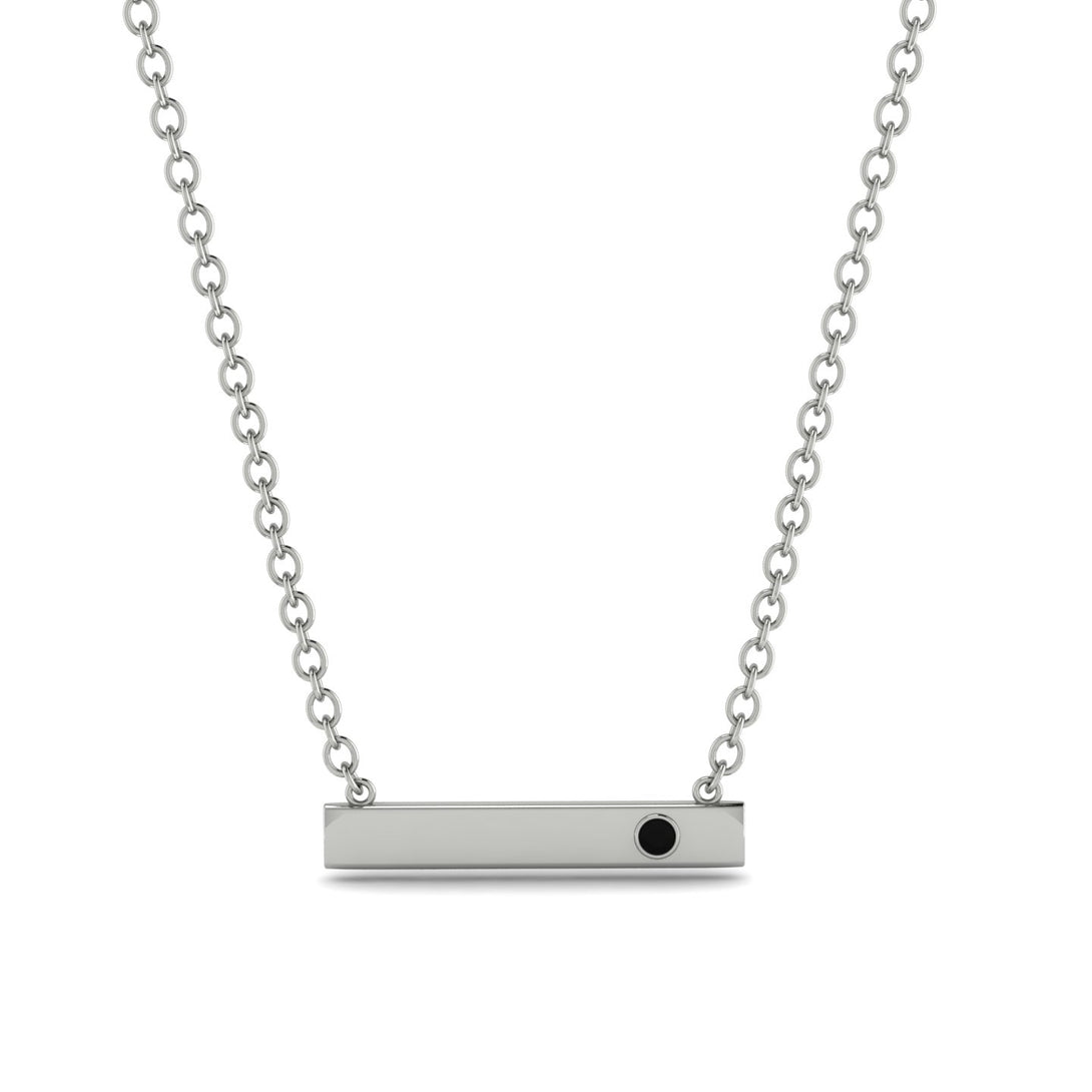 Black Diamond Gold Necklace Bar - Crystal No. 9
