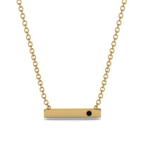 Black Diamond Gold Necklace Bar - Crystal No. 7 image 1