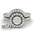 Halo's Vintage Wedding Ring Sets Diamond Ring- Clara no. 3