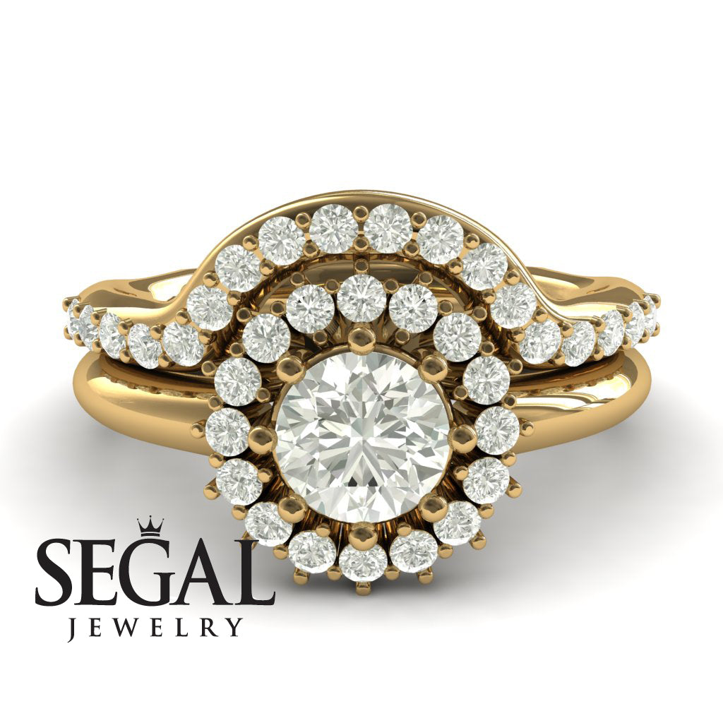 Halo's Vintage Bridal Set Diamond Wedding Ring- Clara no. 1