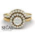 Halo's Vintage Bridal Set Diamond Wedding Ring- Clara no. 1 image 2