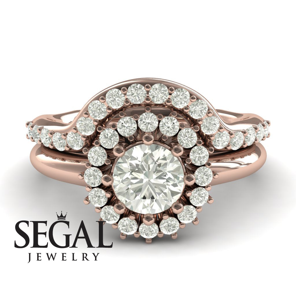 Halo's Vintage Bridal Set Diamond Ring- Clara no. 2