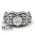 The 4th Season Bridal Set Flower Ring Diamond Ring- Lauren no. 3