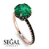 2ct Hidden Halo Emerald Engagement Ring - Adaline No. 35 image 2
