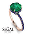2ct Hidden Halo Emerald Engagement Ring - Adaline No. 65 image 2