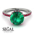 2ct Hidden Halo Emerald Engagement Ring - Adaline No. 51 image 3
