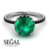 2ct Hidden Halo Emerald Engagement Ring - Adaline No. 36 image 3