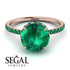 2ct Hidden Halo Emerald Engagement Ring - Adaline No. 20 image 3