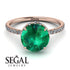 2ct Hidden Halo Emerald Engagement Ring - Adaline No. 5 image 3
