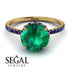 2ct Hidden Halo Emerald Engagement Ring - Adaline No. 64