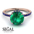 2ct Hidden Halo Emerald Engagement Ring - Adaline No. 65