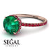2ct Hidden Halo Emerald Engagement Ring - Adaline No. 50