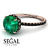 2ct Hidden Halo Emerald Engagement Ring - Adaline No. 35 image 10