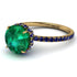 2ct Hidden Halo Emerald Engagement Ring - Adaline No. 64 image 1