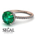 2ct Hidden Halo Emerald Engagement Ring - Adaline No. 5