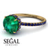 2ct Hidden Halo Emerald Engagement Ring - Adaline No. 64 image 10