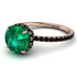2ct Hidden Halo Emerald Engagement Ring - Adaline No. 35