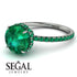 2ct Hidden Halo Emerald Engagement Ring - Adaline No. 21 image 10