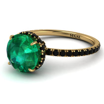 2ct Hidden Halo Emerald Engagement Ring - Adaline No. 34 image 1