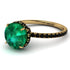 2ct Hidden Halo Emerald Engagement Ring - Adaline No. 34