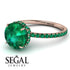 2ct Hidden Halo Emerald Engagement Ring - Adaline No. 20 image 10
