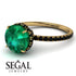 2ct Hidden Halo Emerald Engagement Ring - Adaline No. 34 image 10