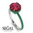 2ct Hidden Halo Ruby Engagement Ring - Adaline No. 27 image 2