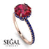 2ct Hidden Halo Ruby Engagement Ring - Adaline No. 71 image 2
