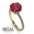 2ct Hidden Halo Ruby Engagement Ring - Adaline No. 10 image 2