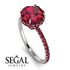 2ct Hidden Halo Ruby Engagement Ring - Adaline No. 57