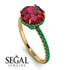 2ct Hidden Halo Ruby Engagement Ring - Adaline No. 25 image 2