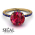 2ct Hidden Halo Ruby Engagement Ring - Adaline No. 70