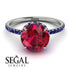 2ct Hidden Halo Ruby Engagement Ring - Adaline No. 72